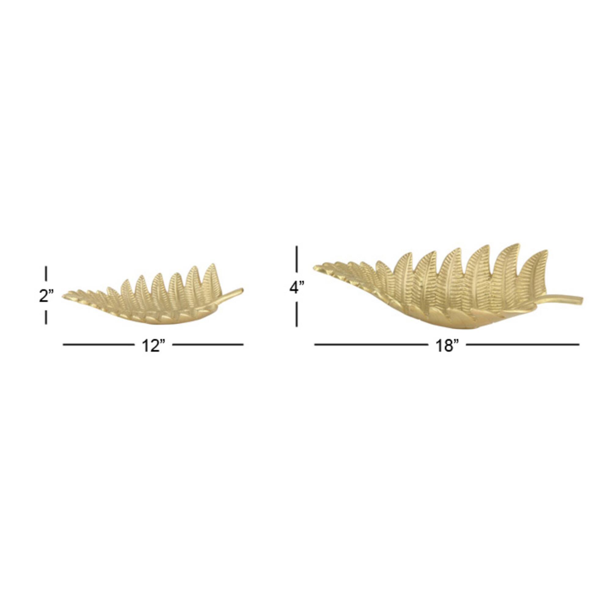 Gold Aluminum Contemporary Tray Set